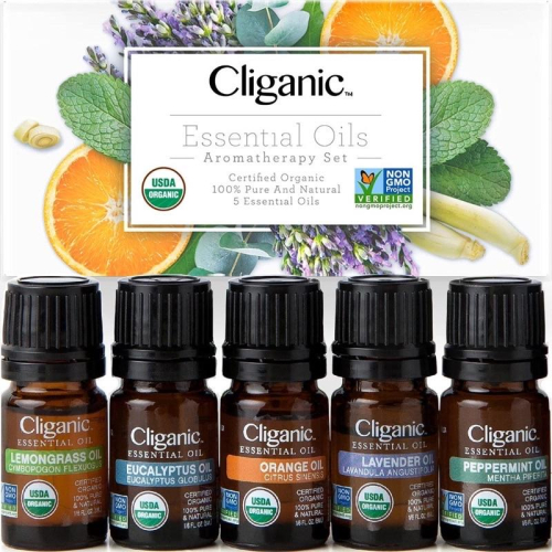 [滿額免運] 《Cliganic 100%純天然有機純香氛精油5瓶裝 》