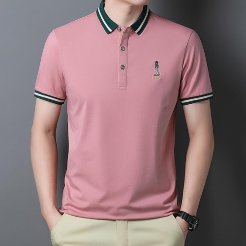 短袖T恤 正韓休閒POLO衫夏季棉質男裝潮牌2023新款修身t恤上衣服