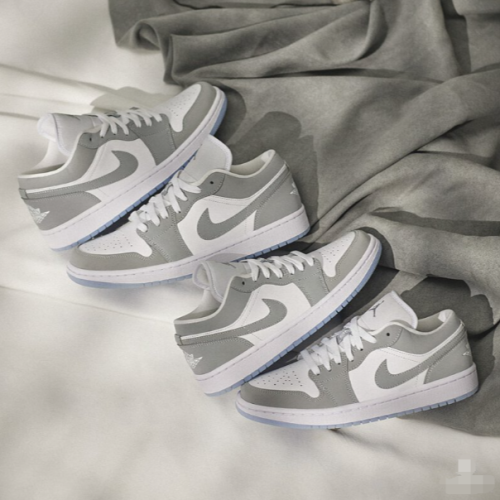 -Wmns Air Jordan 1 Low 灰白 煙灰 男鞋 女鞋 休閒慢跑鞋