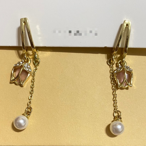 流行飾品 耳環 耳針式 貝珠 水晶