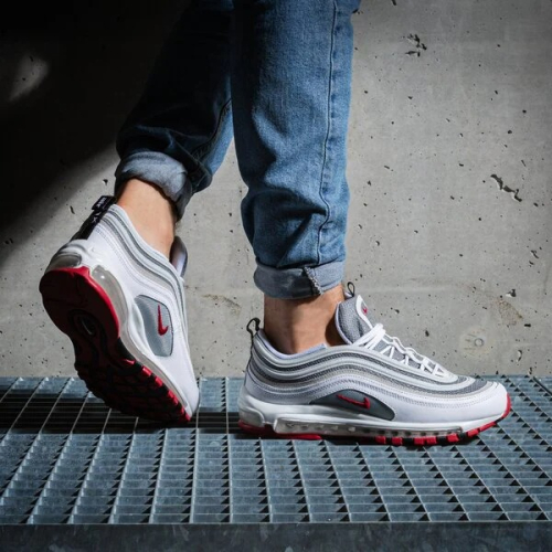 《Value》Nike Air Max 97 白銀 白紅 子彈 氣墊 運動 休閒鞋 慢跑鞋 男女 DM0027-100