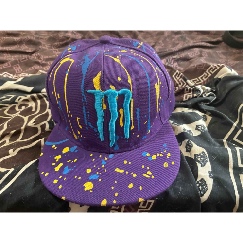 Monster鬼爪紫色平沿棒球帽
