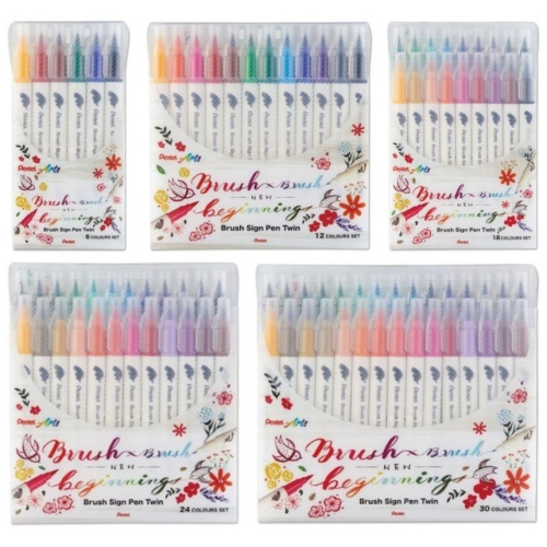 PENTEL 飛龍 SESW30C 雙頭 柔繪筆 彩繪筆 彩色筆 彩繪毛筆 繪畫 著色 學生 禮物