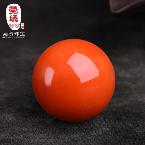 收藏級保山南紅散珠天然單珠單顆珠子滿肉瑪瑙手串配珠串珠配飾