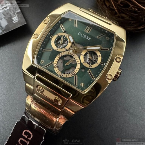 GUESS手錶,編號GC00006,44mm, 50mm金色錶殼,金色錶帶款