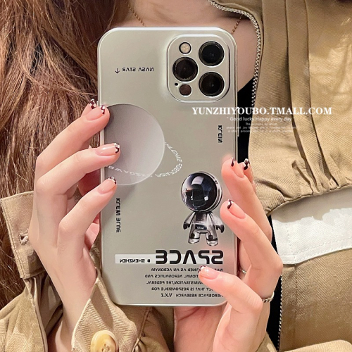 潮牌星球宇航員適用iphone13/12pro max蘋果11手機殼iphonex啞光電鍍xsmax個性x/xr日韓8p