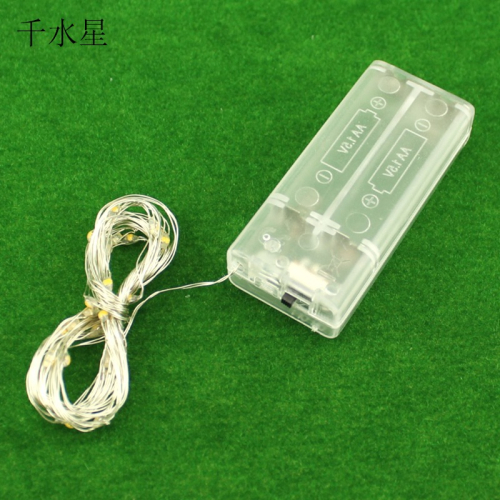 帶電池盒3V彩色燈條 DIY創意模型材料 發光二極管燈帶彩色串燈