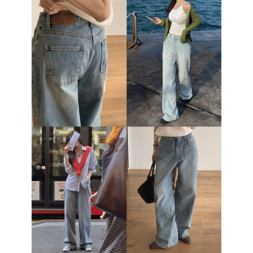 正韓製Today寬版牛仔褲 pants / slowand 와이드업 투데이 데님팬츠