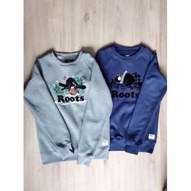❤八號店鋪❤ Roots 男女同款 情侶款圓領套頭衛衣 純棉大學T桖