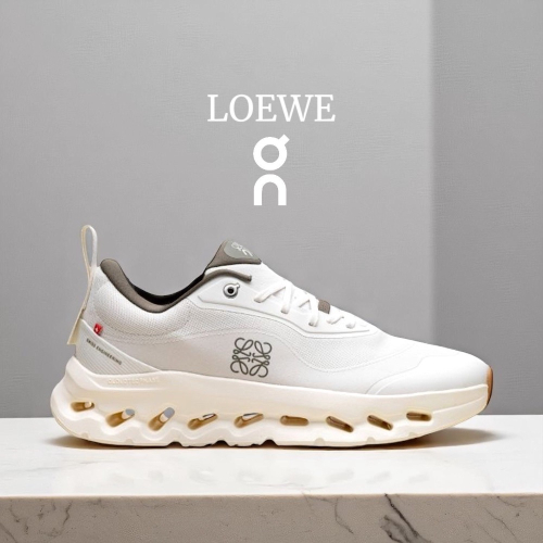 ?LOEWE x On昂跑聯名Running Cloudtilt 2.0 Khaki White 彈力再生針織鞋｜聯乘