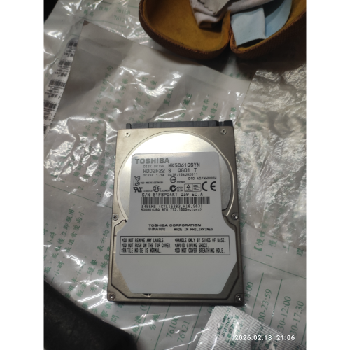 賣二手良品東芝Toshiba MK5061GSYN 2.5吋500 GB Serial ATA II