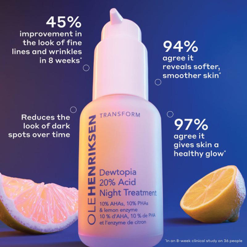 英國代購現貨Olehenriksen 20%Acid Night Treatment夜間晚間果酸精華美白提亮