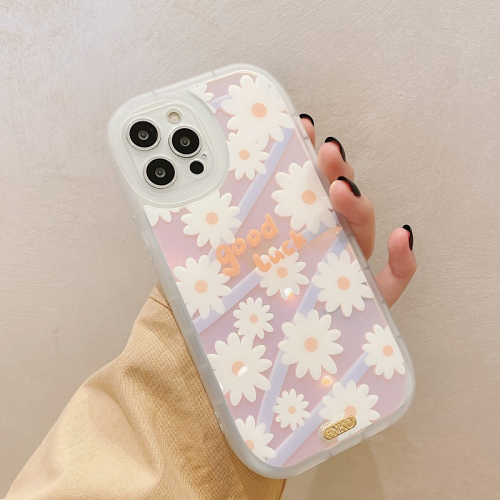 ins清新雛菊花朵適用iphone12pro max蘋果11手機殼iphone13軟硅膠xsmax鐳射x/xr日韓8pl