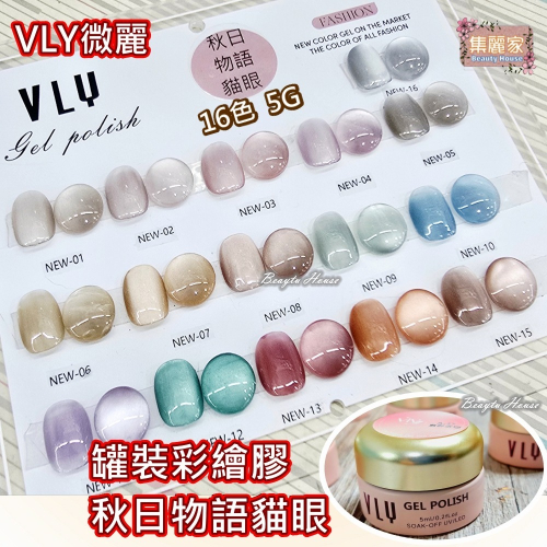 【集麗家】VLY罐裝彩繪膠 [秋日物語貓眼] 16色 台灣品牌 色彩飽滿 美甲 工藝 上色 彩繪 專業推薦 美甲師最愛