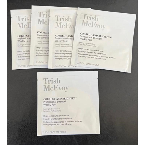 現貨trish mcevoy correct and brighten weekly peel去角質棉片