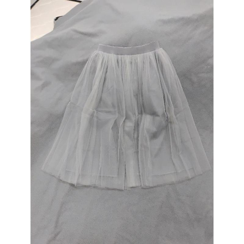 灰色 及膝 紗裙 蓬蓬裙 FREE SIZE 腰圍最大正面平量 :110cm