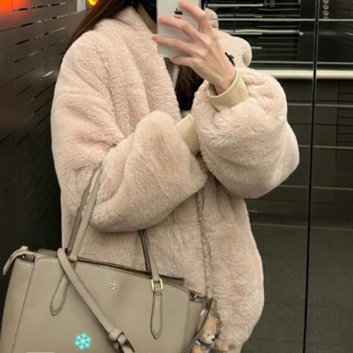 ?＇?????闆娘實拍 毛絨外套 毛毛外套 超保暖 被子穿出門