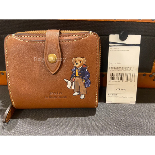 RS代購 POLO專櫃全新正品Polo Ralph Lauren 配件- Polo 熊小巧皮夾 包裝皆與專櫃相符