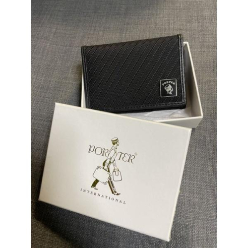 【全新】PORTER INTERNATIONAL 名片夾 黑