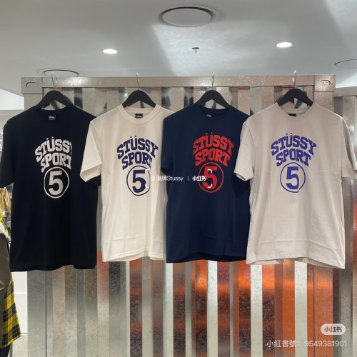 Stussy sport 5印花短袖T恤