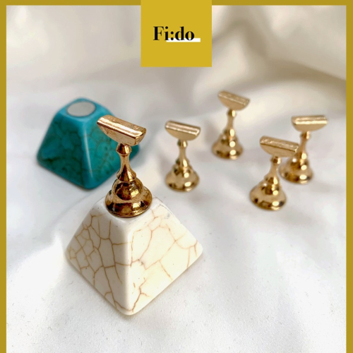 Fido｜日系美甲松石練習甲片座 大理石紋作品展示座 甲片托【現貨】