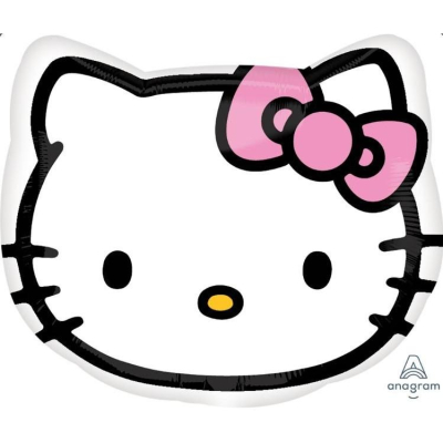18吋造型-KITTY 造型頭_幸福星辰婚禮佈置~Anagram美國進口鋁箔氣球 生日 抓周 拍照道具 凱蒂貓