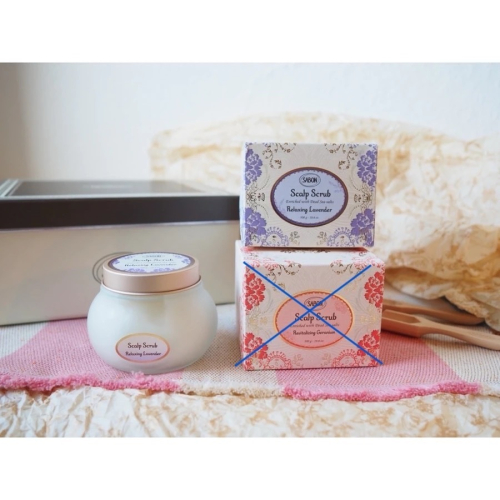 ◑現貨◐ SABON 死海鹽頭皮磨砂膏｜舒緩薰衣草｜以色列帶回｜300g｜附原廠木勺