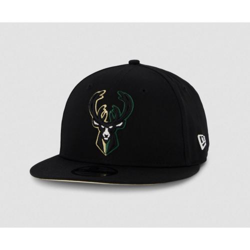 New Era x NBA MIL Bucks Split Logo BLK 9Fifty密爾瓦基公鹿雙色漸變後扣帽