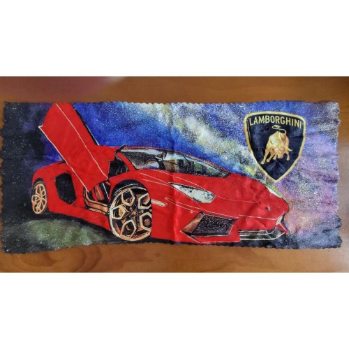【樂樂的銅板雜貨店】藍寶堅尼賽車圖騰隨意毯 小毛毯 賽車造型毯 冷氣毯 車上擺飾毯
