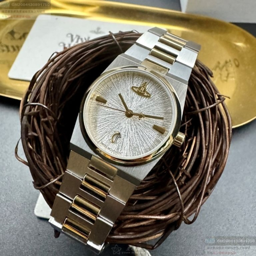 Vivienne Westwood手錶,編號VW30311,28mm, 32mm銀錶殼,金銀相間錶帶款
