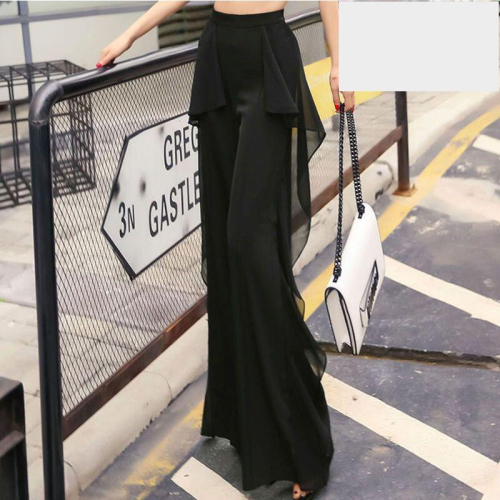 百搭飄逸寬褲女跳舞褲新款秋的微喇叭褲顯瘦顯高長褲女褲潮