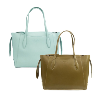 【TODS】 TODS 壓印LOGO 滑面皮革肩背/手提托特包 __DVSHOP 保證正貨 台灣現貨不用等
