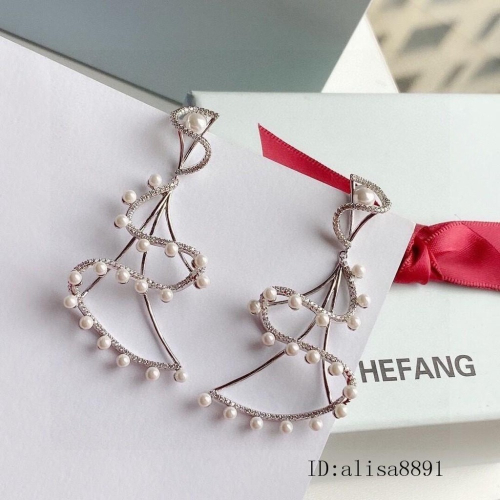 HEFANG何方珠寶耳環 旋轉芭蕾耳環 925純銀女生耳墜 長款耳環 小眾設計高級感復古時尚流蘇耳環女