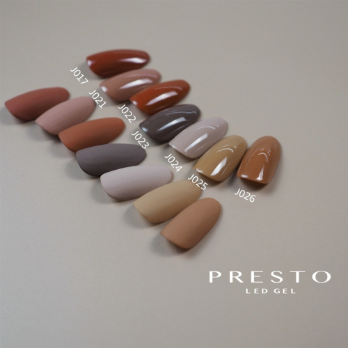 熱門色?現貨｜日本 Presto 彩色凝膠 秋冬色 暖棕 橘棕色 凝膠 美甲 J010-J026 Jc23