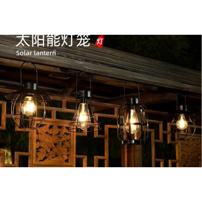 ☆四月科技能源☆光控太陽能燈LED太陽能庭院戶外樹上掛燈別墅防水露台花園裝飾景觀夜燈籠擺件A0455