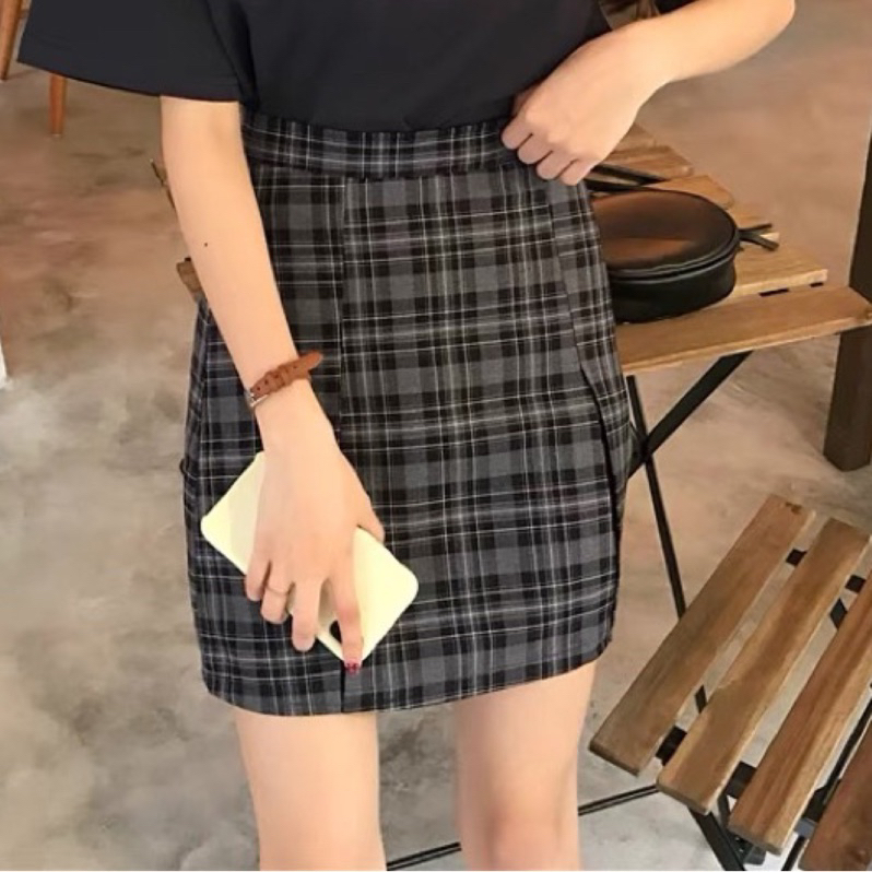 ❤️現貨在台，短裙，適合L 休閒 短裙 格子 小香風 半身裙