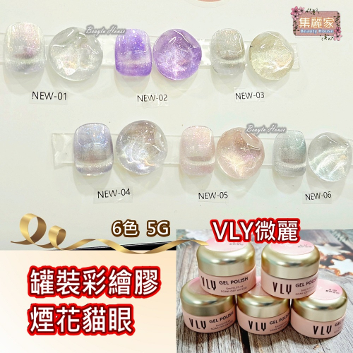 【集麗家】VLY罐裝彩繪膠 [煙花貓眼] 6色 台灣品牌 色彩飽滿 沙龍級美甲 工藝 上色 彩繪 專業推薦 美甲師最愛