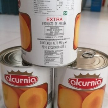 【嚴選SHOP】Alcurnia 西班牙水蜜桃 850g原廠罐裝 對切水蜜桃 水果罐頭 醃漬水蜜桃 易開罐【Z028】