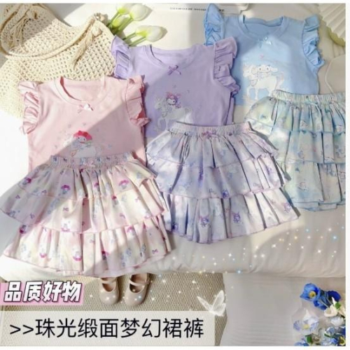 ?雙生媽の櫥窗? 女寶蛋糕褲裙+可愛棉萊卡T卹套裝