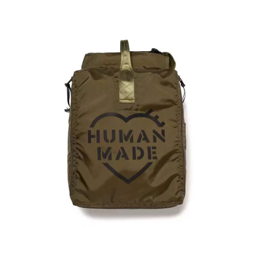 輕便可收納！humanmade 日系復古戶外雙肩包男女通用輕便可折疊多用途背包