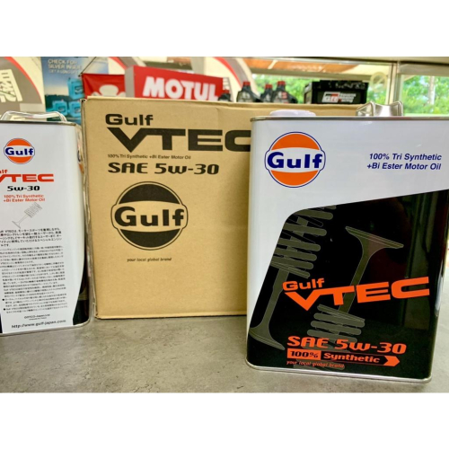 【限量整箱優惠+發票】日本製 Gulf 海灣 VTEC 5W30 5w-30 4L 多元酯 本田 性能款 關東車材