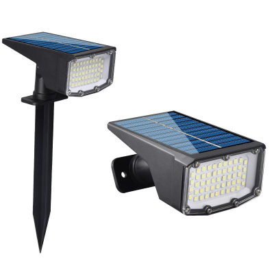 ☆四月科技能源☆光控太陽能燈 53LED射燈兩用地插草坪燈 家用室外景觀庭院壁燈花園照樹燈 A0034