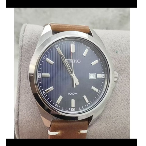 精工 深邃藍 直紋 Seiko 二手 正品 手錶 男錶
