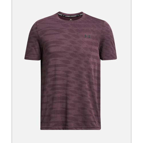 男子 UA Seamless Ripple Short Sleeve 吸濕排汗 彈性 訓練 短袖上衣