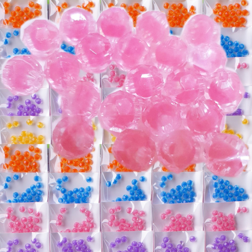 西西手工藝材料 28246 彩色中染珠中珠粗角D(6mm) 串珠材料 布貼素材 手鍊項鍊 DIY材料 滿額免運