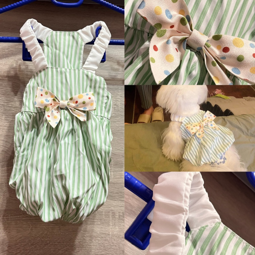實拍現貨精品寵物衣服春夏款蝴蝶結可愛風格M碼L碼X L碼貓貓狗狗衣服寵物服飾