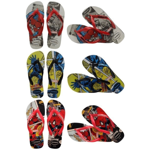 巴西人字拖Havaianas 男款 Marvel Classic系列 蜘蛛人/ 黑豹漫畫藍帶/ 蜘蛛漫畫紅帶