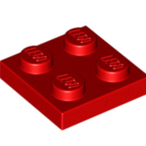 正版樂高LEGO 薄板磚 零件 2*2 紅色 基本磚 單顆售價