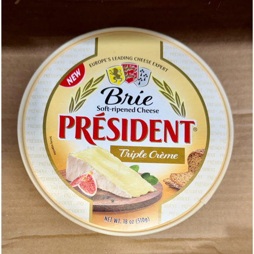 台中小蜜蜂美式賣場代購 (開發票統編) PRESIDENT 冷藏鮮奶油布里乾酪 乾酪 起司 芝士 510公克