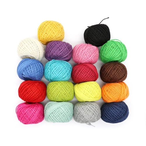 裝飾麻線 手工DIY麻繩 10色一組、工藝品裝飾彩色麻繩 麻繩材料包 麻繩